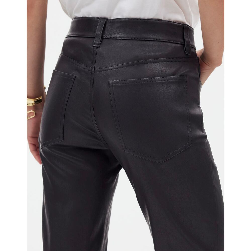 NWT Madewell The '90s Straight Mid-Rise Pant Leather Size 32 - Picture 5 of 6